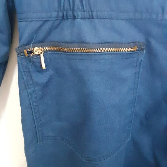 Vintage 70s Walls Blizzard Pruf Coveralls Blue Boilersuit Jumpsuit Zip Leg Men M - Picture 9 of 15